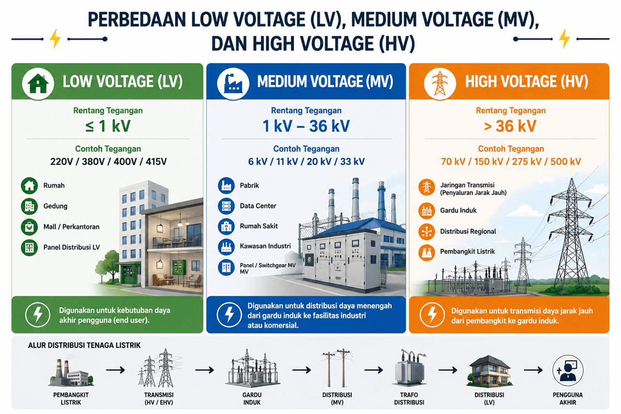 perbedaan lv mv hv