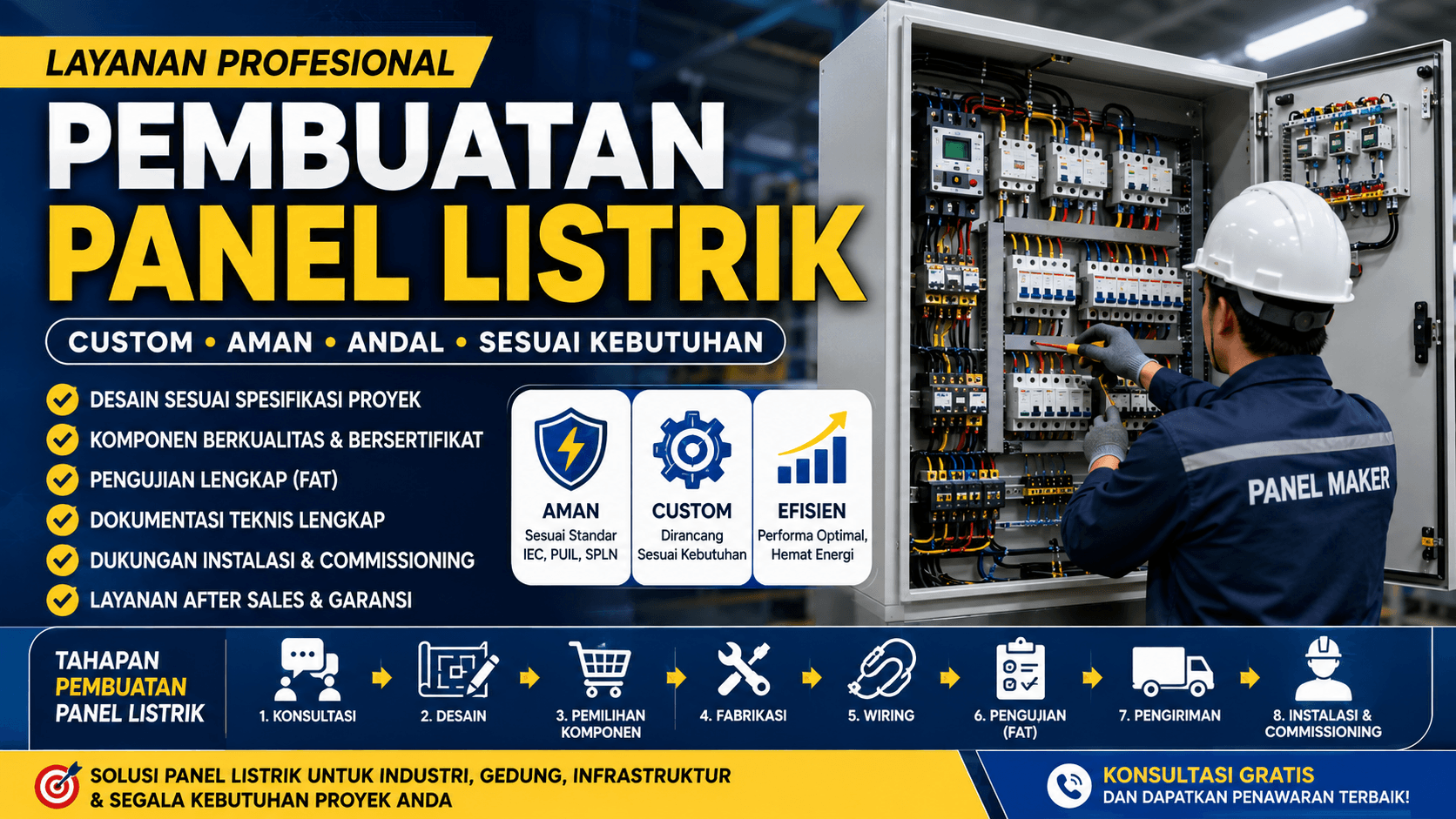 Jasa Pembuatan Panel Listrik Custom