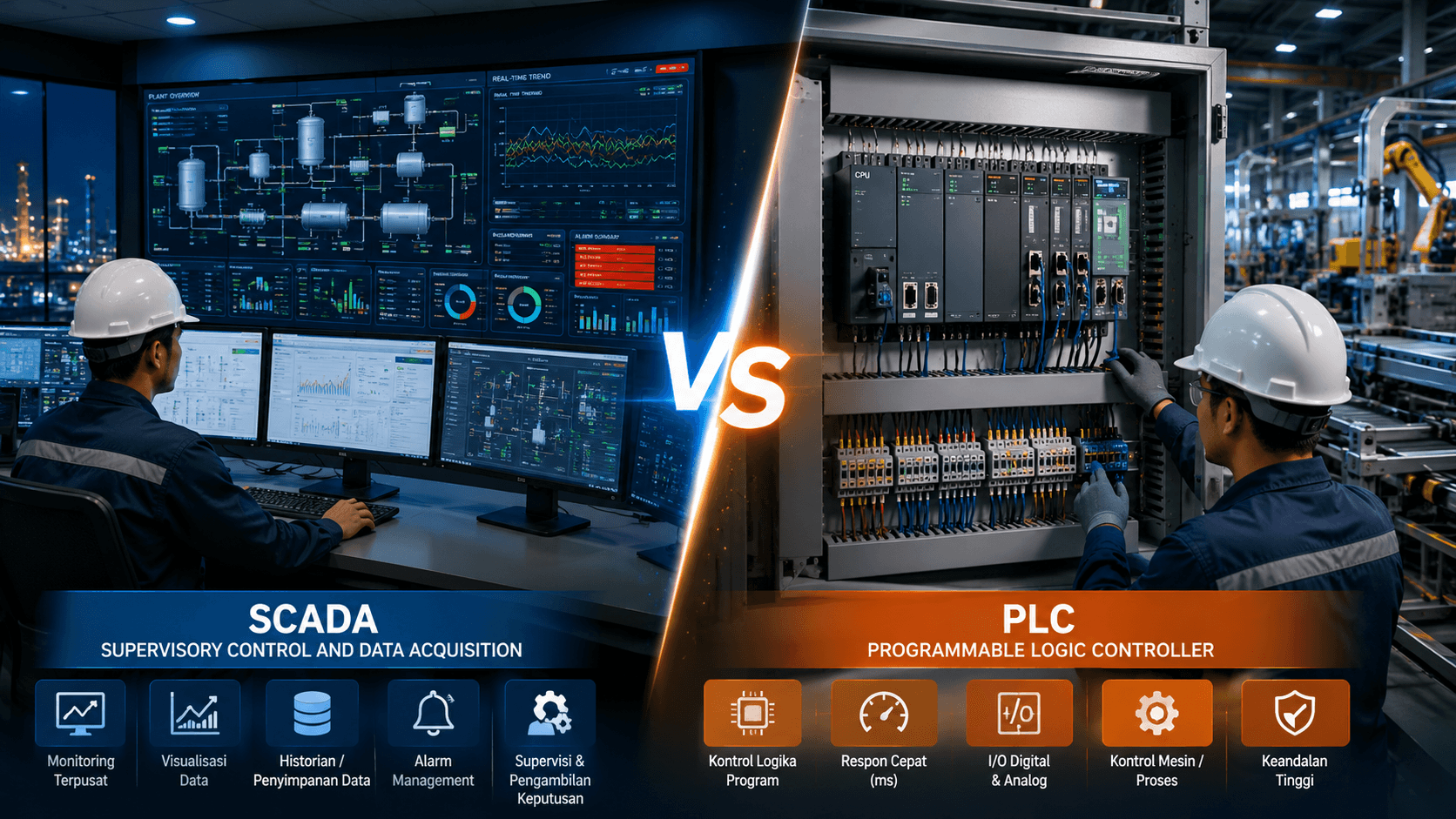Perbedaan SCADA vs PLC