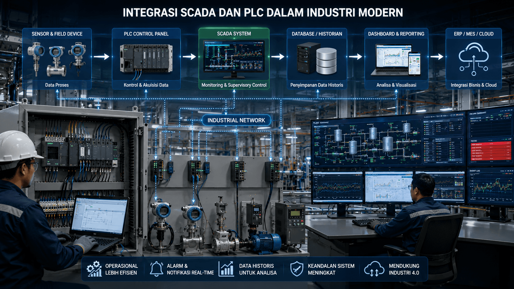 Integrasi SCADA dan PLC dalam Industri Modern