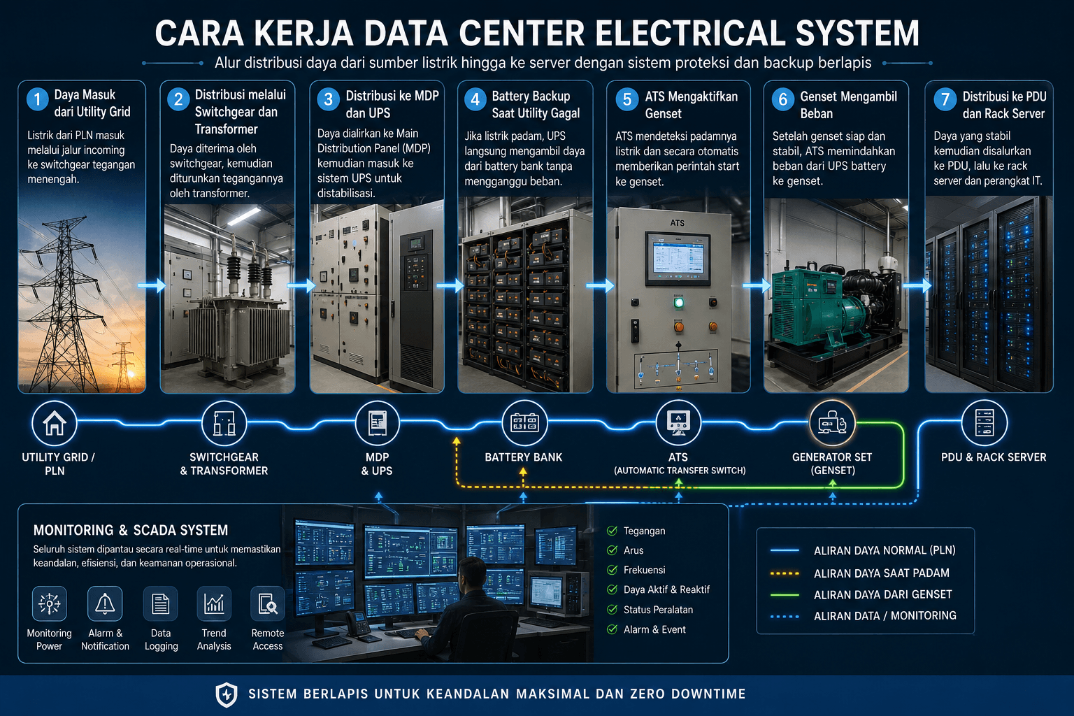Cara Kerja Data Center Electrical System