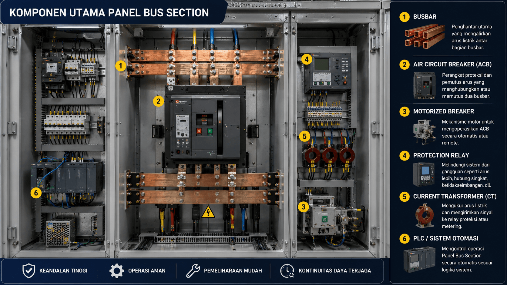 Komponen Utama Panel Bus Section