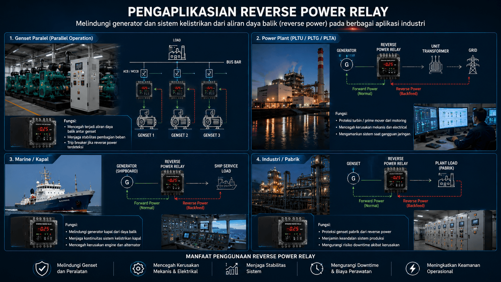 Pengaplikasian Reverse Power Relay