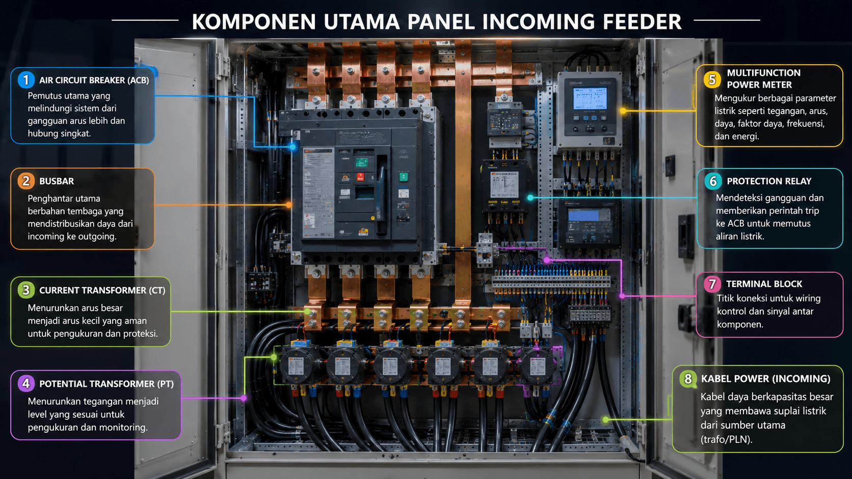Komponen Utama Panel Incoming Feeder