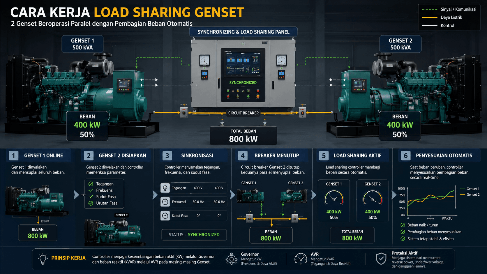 Cara Kerja Load Sharing Genset