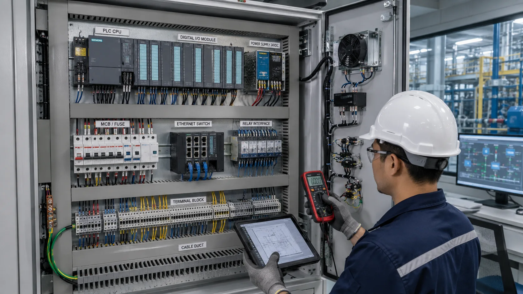 Komponen Utama Panel PLC SCADA