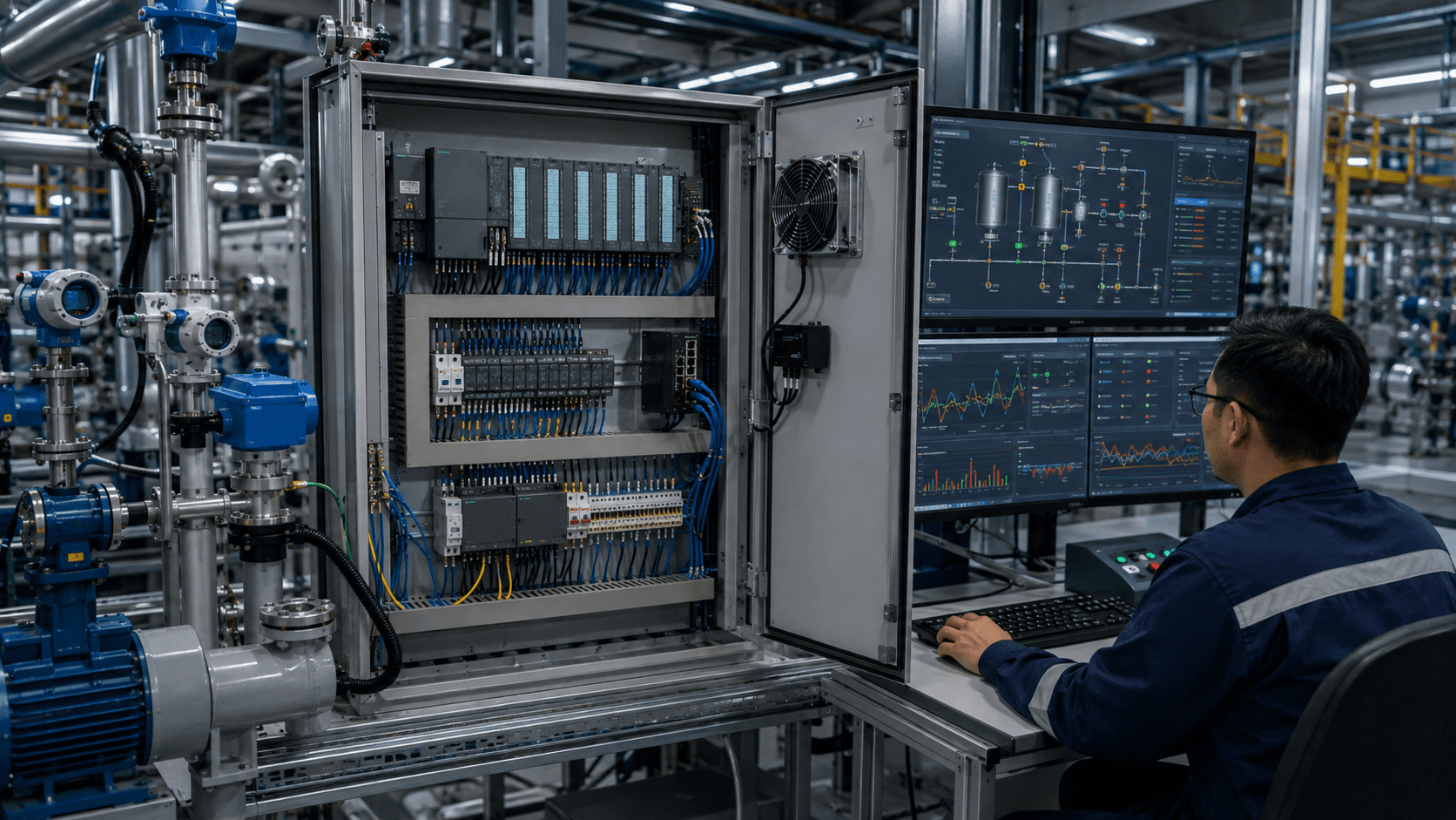 Panel PLC SCADA untuk Otomasi Industri