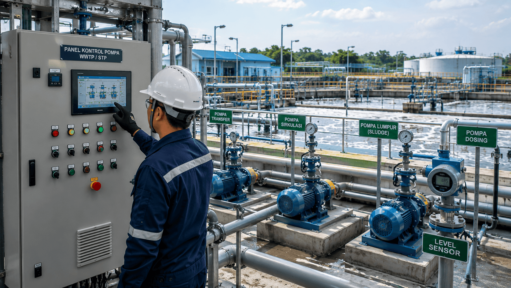 Aplikasi Panel Kontrol Pompa untuk WWTP dan STP