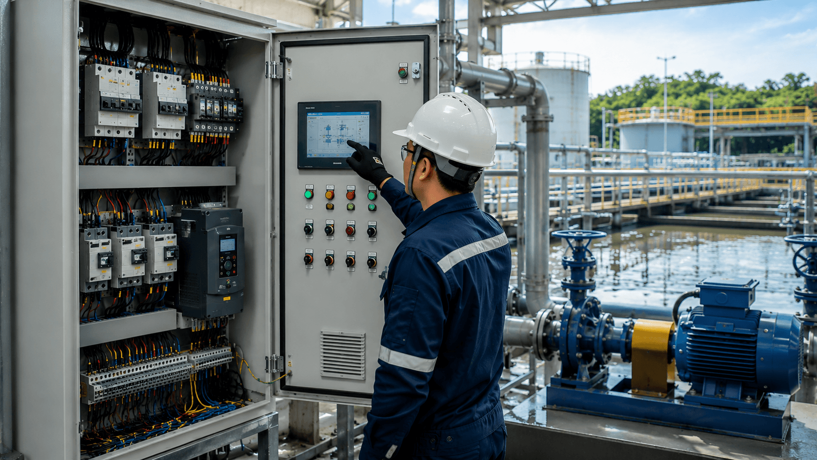 Panel Kontrol Pompa Industri untuk WWTP, STP, dan Industri
