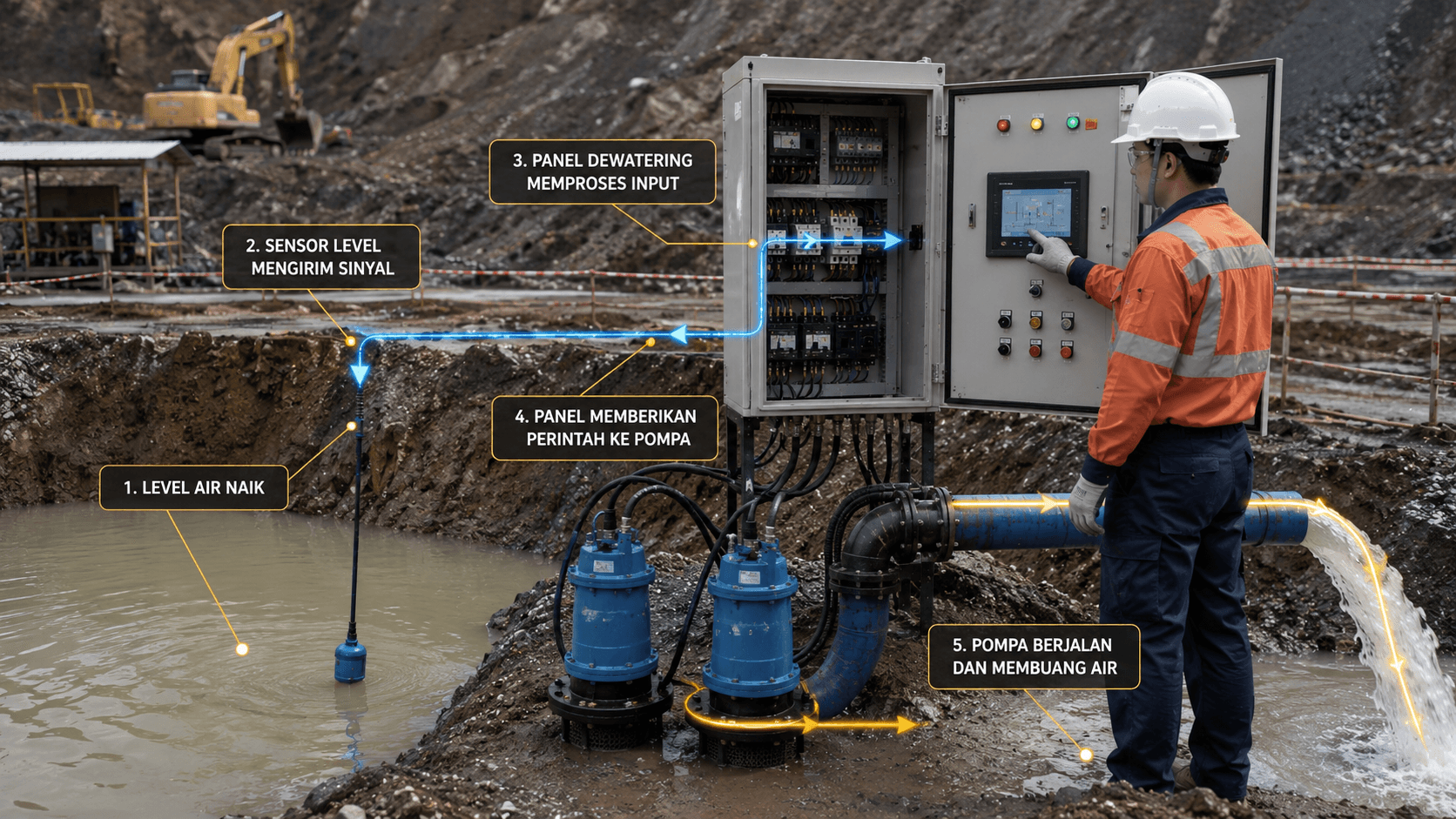 Bagaimana Cara Kerja Panel Dewatering ?